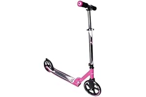 muuwmi Patinete de Aluminio de 205 mm, ABEC 7, homologado GS, Altura Ajustable, Color Rosa