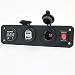 Produktbild HERCHR, Modified Car Auto Parts 4-Loch-Steckdosenleiste mit 12 V Steckdose und digitalem Voltmeter und USB-Ladegerät