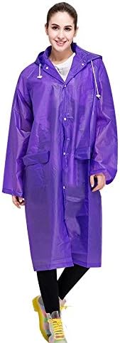 Funs TM Lightweight Easy Carry Poncho Wind Hooded Jacket Raincoat (Purple)