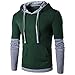 Produktbild Herren Kapuzen Sweatershirt, JiaMeng Herren Herbst Winter Langarm Patchwork Top Jacken einfarbig Kordelzug Kapuzenpullover, Weihnachten Kostüme