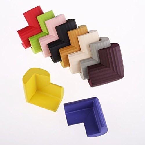 Masingo 4x Safe Corner Guard Kushions U-shape Stripe Table Corner Edge Protector Cushion White