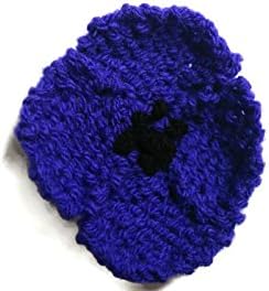 Purple Poppy Brooch, Hand Knitted Floral Corsage Xmas Gift, Mother's Day