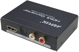 AGPtek&reg; HDMI to HDMI + SPDIF + RCA L / R Audio Extractor Converter (HDMI Input, HDMI+ Audio Output)