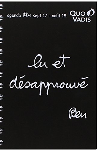 Télécharger Quo Vadis Ben Textagenda Spiralé Agenda scolaire Journalier 12 x 17 cm Noir Année 2017-2018 Livre PDF Gratuit
