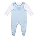 Bluezoo Kids Babies Pale Blue Soft Dungarees And Bodysuit Set 3-6 Months