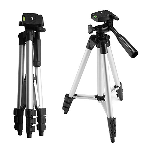 Treppiede Smartphone, PEMOTech 43 Pollici Alluminio Cavalletto Treppiedi + Universale Vite Titolare Monte Smartphone + Bluetooth Wireless Telecomando Controllo Camera Shutter per iPhone X 8/8 Plus 7/7 Plus 6s/6s Plus 6/6 Plus SE/5s/5 Samsung Galaxy S7/S7 Edge S6/S6 Edge S5 S4 etc (43