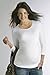 Long Sleeve Maternity Top Tunic, Pregnancy Top, White, UK Size 12 (Brand size: M)