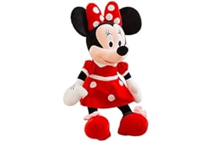 Hilloly Disney Plüsch, Plüschpuppe,Mickey Minnie Puppe, Plüschpuppe Geschenke,Disney Mickey Maus Plüschfigur,Bunt,35 cm