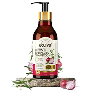 Atulya Onion and Bhringraj Hair Shampoo Enriched with Reetha, 300 Ml