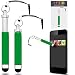 Produktbild IWIO Sony Xperia Z3+ Z3 Plus E6553 Xperia Z4 Grün Premium VERSENKBARE MINI Captive Touch Tip Stylus Pen mit Gummi Tip und 3,5 mm Headset-Buchse Dangley Adapter