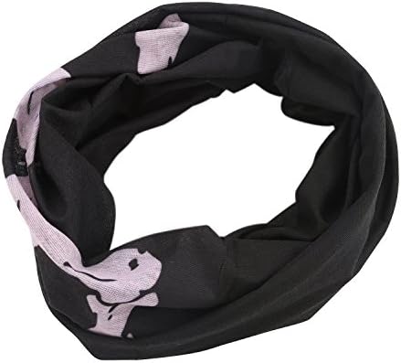 Headwear Bandanas Bandanas 100% Breathable Microfibre Polyester Headwear Bandanas With Elasticity Neck Warmer, Scarf, Balaclava, Hat, Sweat Band, Headband, Hand Towel, Outdoor Seamless Multi-purpose Magic scarf Elastic Headband Gaiter Balaclava for Riding, Motorcycling, Hiking, Cross-Country Cycling Items and Emergency Puttee, Fishing and other Outdoor Activitie (36 Grams) (Black)
