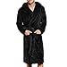 Produktbild Yazidan Herren Winter warm verlängert Plüsch Schal Bademantel langärmelige Robe Pyjamas Coat Große Größe Lange Korallen Fleece Wintermantel Langarm Robe Jacke Outwear