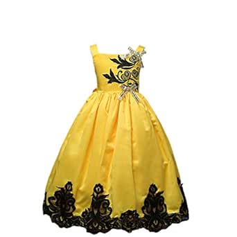yellow color long frocks