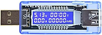 Charger Capacity Current Voltage Multimeter Voltage Power 3 V-9 V 0 A-6 A Monitors USB Voltage Tester Ammeter Current High Precision LCD Display USB Charger Detector Tester for Pot