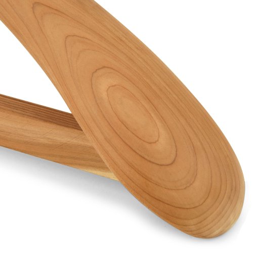 Kleiderbügel aus robustem Zedernholz mit Anti-Rutsch-Einlage auf dem Hosensteg – ca. 50 cm XL Hangerworld - 3