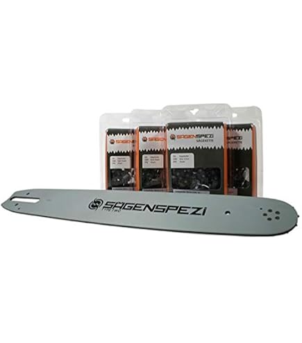 Set Lama E Catene Per Motosega 45 Cm 3/8" 1,6 Mm - Adatto Per Stihl MS270 E MS280, 2 Catene A Scalpello