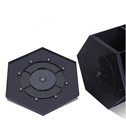 Dproptel 360 Grad Drehbarer Kosmetikorganizer Make Up Organizer Einstellbarer Multifunktionale Aufbewahrungsbox für Schminktisch Aufbwahrung (schwarz) - 3