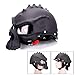 Produktbild VISTANIA Schwarzer Schädel Motorradhelm Dual Verwenden Halb Face Capacetes Casco Neuheit Retro Classic Motorradhelm 59-62 cm