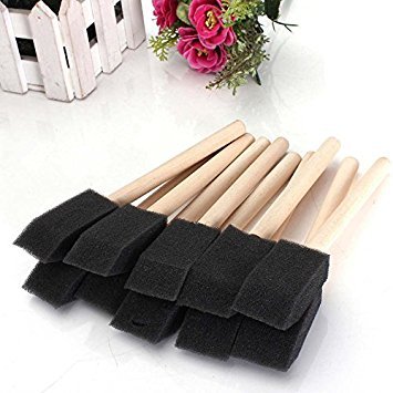 Trillycoler 20ST 1" Schaum Schwammpinsel Pinsel Holzgriff Malerei Zeichnung Craft Werkzeug