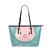 Produktbild 2019 Maskottchen Glück Tier Niedliche Schwein Große Weiche Leder Tragbare Griff Totes Taschen Kausale Handtaschen Mit Reißverschluss Schulter Shopping Geldbörse Gepäck Organizer Für Dame Girls Womens