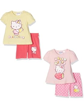 FABTASTICS Mädchen Schlafanzug Hello Kitty im 2er Pack
