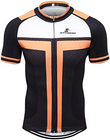 Strgao 2017 Mens Breathable Cycling Short Sleeve Jersey Road Bike Biking Clothing Riding SportswearJacket Bicycle Shirt Size 2X-Large