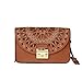 Produktbild Eeayyygch Umhängetasche 26543 Lässige Mode Hohl Geschnitzte Kette Kleine Quadratische Tasche Leder Frauen Schulter Umhängetasche, Brown-OneSize