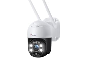 ctronics Telecamera outdoor wifi esterno con Visione Notturna a Colori, 1080p PTZ Zoom Digitale IP Videocamera di Sorveglianza con Pan 355° e Tilt 90°, Auto Tracking, Rilevazione Umana