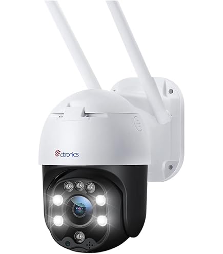 Ctronics 2.5K 4MP Überwachungskamera Aussen WLAN 2,4/5GHz, PTZ WiFi IP Kamera Outdoor mit Automatische Verfolgung Personenerkennung Farbiger Nachtsicht 355°/90° Schwenkbar Zwei-Wege-Audio, 2PCS