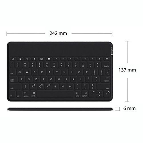 Logitech Keys-To-Go Ultra-portable Tastatur für iPad, iPhone, Apple TV und vieles mehr (QWERTZ, deutsches Tastaturlayout) , schwarz - 5