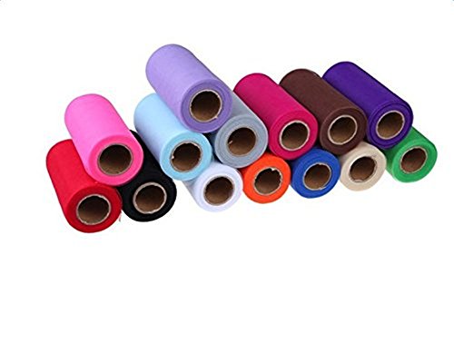 Demarkt Tüllstoff Tülldekostoff für Kleidung Deko Hochzeit Party 22m x 15cm lila - 7