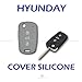 Produktbild Schale Cover in Silikon Farbe grau für Schutz Schale Fernbedienung Schlüssel 3 drei Tasten Auto Hyundai i10 i20 i30 ix35 ix20 Elantra