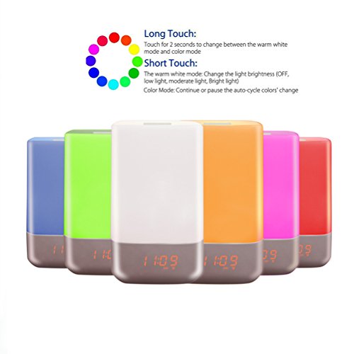 Preisvergleich Produktbild Kwmobilcc Multifunktionale Nachttischlampe Simulation Sonnenaufgang Aufwachen Wecker Licht