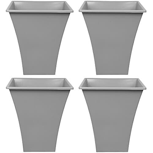 Amazon.co.uk large silver plant pots