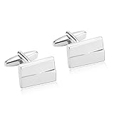 Bestes Geschenk für die Männer, die Sie lieben: 1 Paar Manschettenknöpfe und 1 Krawattenklammer, mit einer schönen Geschenktüte und Geschenkbox, 30 Tage Geld zurück für Produktqualität oder Service;