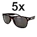 Produktbild Sierra Cafe Sonnenbrille Wayfarer Nerd Brille mit UV 400 Schutz - braun Aktion - 5 Stück