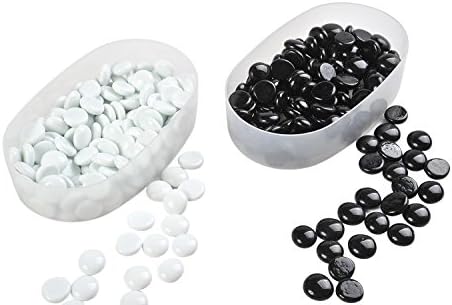 Quantum Abacus Premium Go: Professional, heavy pieces for classic Go / Weiqi, made glass, about 110-120 stones per color, 20mm x 10mm, 1,2kg, Mod. CL-701