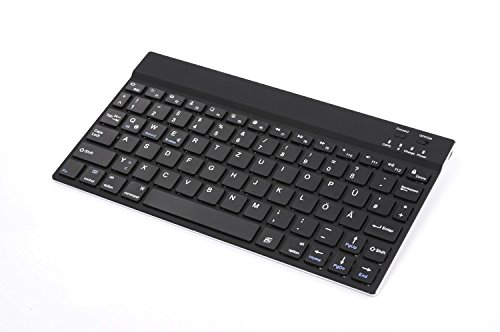 Supremery Kindle Fire HD Tastatur Alu Bluetooth Keyboard - Deutsches QWERTZ Layout + USB Datenkabel