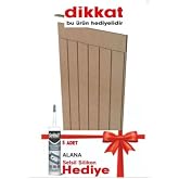 Dekoratif Duvar Paneli (54 X 100 Cm) Boyanabilir Ahşap Ham Mdf Duvar Paneli 5 Adet silikon