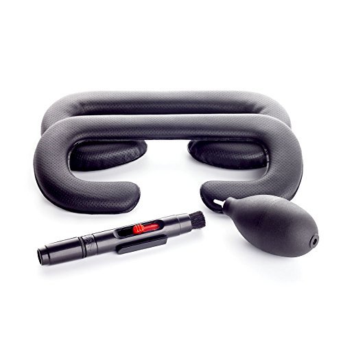 KIWI design HTC Vive VR Face Cover 6 mm 12 mm Almohadilla de Reemplazo con Kit de Limpieza para HTC Vive (HTC Vive Foam Pad 2PACK)
