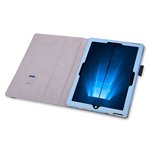 Tasche für Microsoft Surface 3 mit praktischer Stand Funktion aus robustem Kunstleder kombiniert Schutz und Design für Ihr Microsoft Surface 3 Hülle Cover Case Türkis von UC Express® - 4