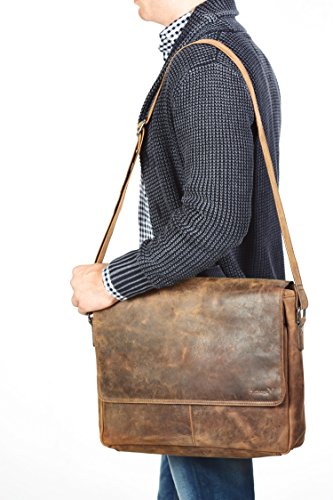 Packenger Vethorn Messenger Bag Umhängetasche oder Notebooktasche mit Notebook-Fach bis 15“ in verschiedenen Farben - 6