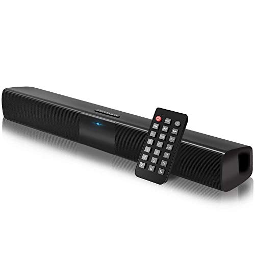 Barra de Sonido Digital para televisores, PC, Smartphones y películas con Bluetooth 4.1, inalámbrica y Cable. Negro