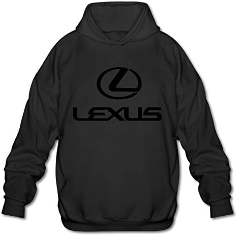 Men's Lexus Logo Long Sleeve Hooded Sweatshirt Ash -  Black -
