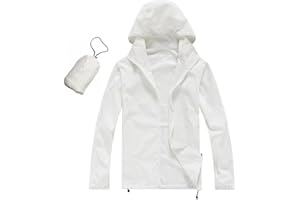 Baymate Unisex Chaqueta Cortavientos Ligera Transpirable Chaqueta Impermeable Chaqueta Deportiva para Mujer Chubasquero para Mujer con Capucha
