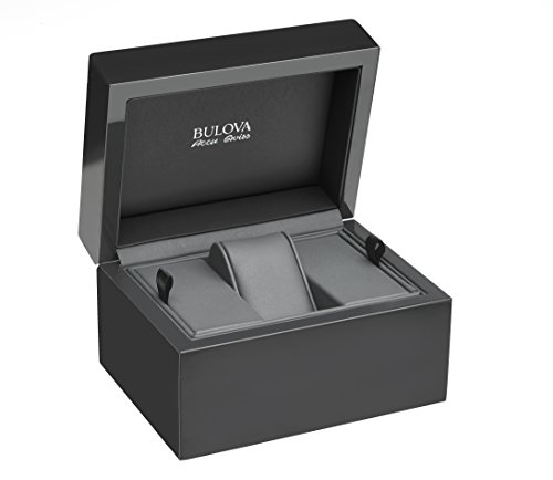 Bulova Accu Swiss Manchester United Men's Automatic Watch with Black Dial Analogue Display and Black Silicone Strap 65B165