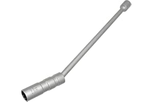 ZKTOOL 16MM Largo Llave de Bujía Magnética de Junta Universal, Pared Delgada 12 Puntos 3/8 Pulgadas CR-V Llave Vaso Bujia, Extractor de Bujía, Herramientas de Extracción de Bujía