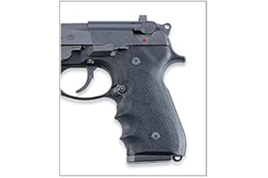 BERETTA GUANCIA Avvolgente in Gomma di Colore Nero per Pistola Serie 92/96/98. Migliora Sensibilmente la Presa dell'Arma, Rende più Aggressivo l'Aspetto Estetico