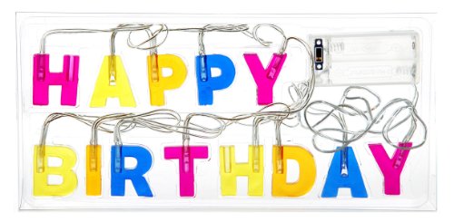Preisvergleich Produktbild LED Lichterkette HAPPY BIRTHDAY