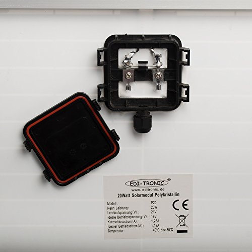 Solarmodul 12V 20W Solarpanel Solarzelle Polykristallin Photovoltaik Solar - 3